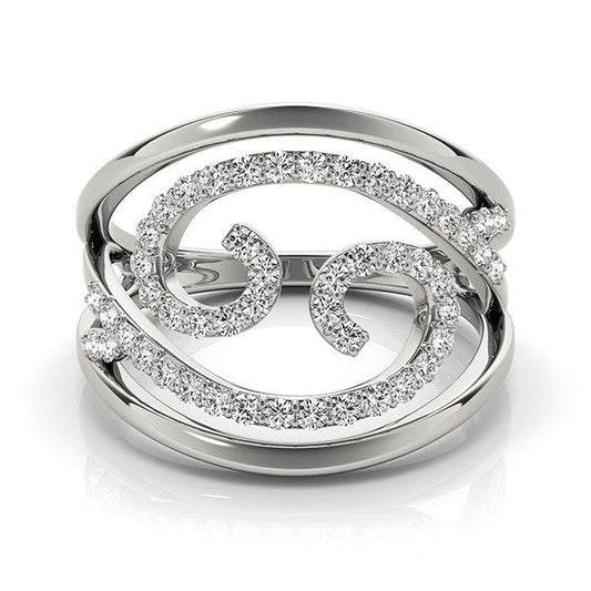 Swirl Design Diamond Ring in 14k White Gold (1/2 cttw) — photo 2 of 8