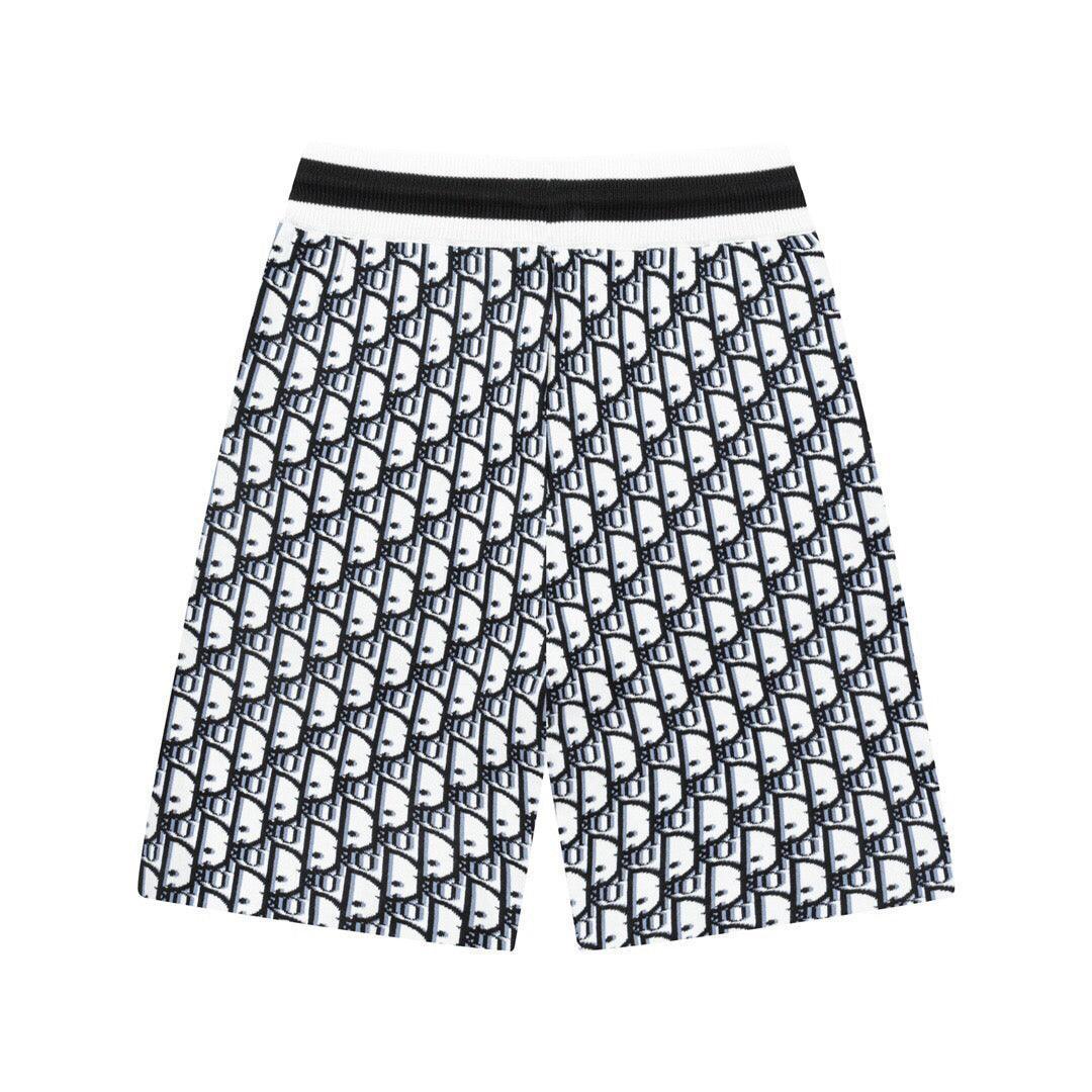 Dior Knit Basketball Shorts 'Black/White'