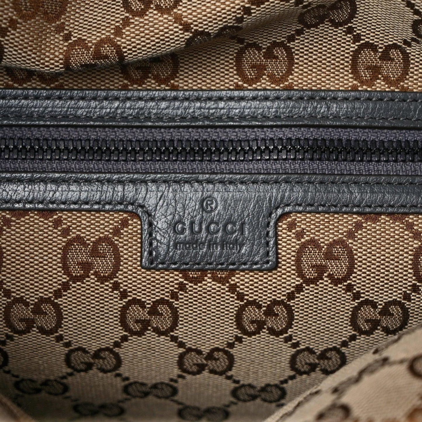 Gucci Calfskin Monochrome Double G Backpack
