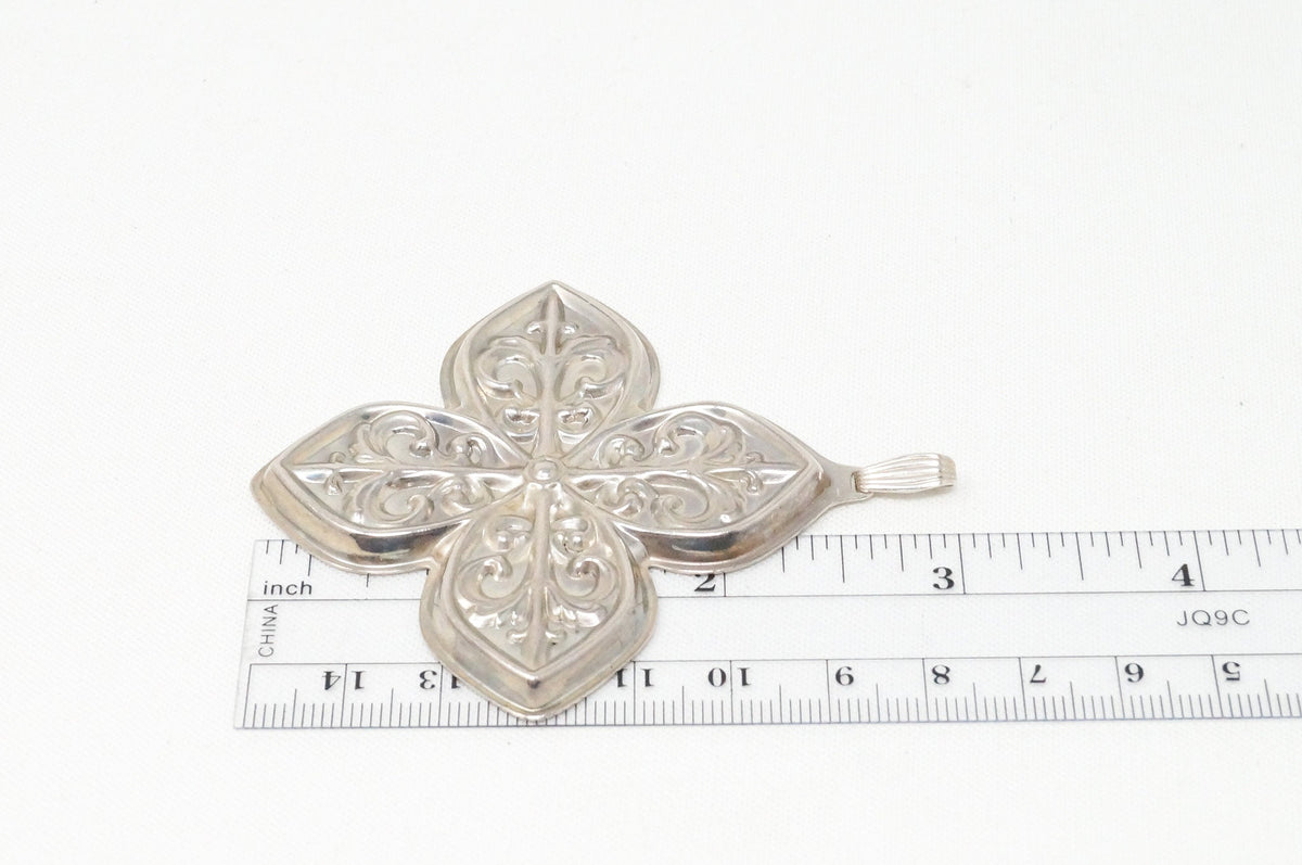 Beautiful Antique Designer Reed & Barton Repousse Sterling Silver Pendant