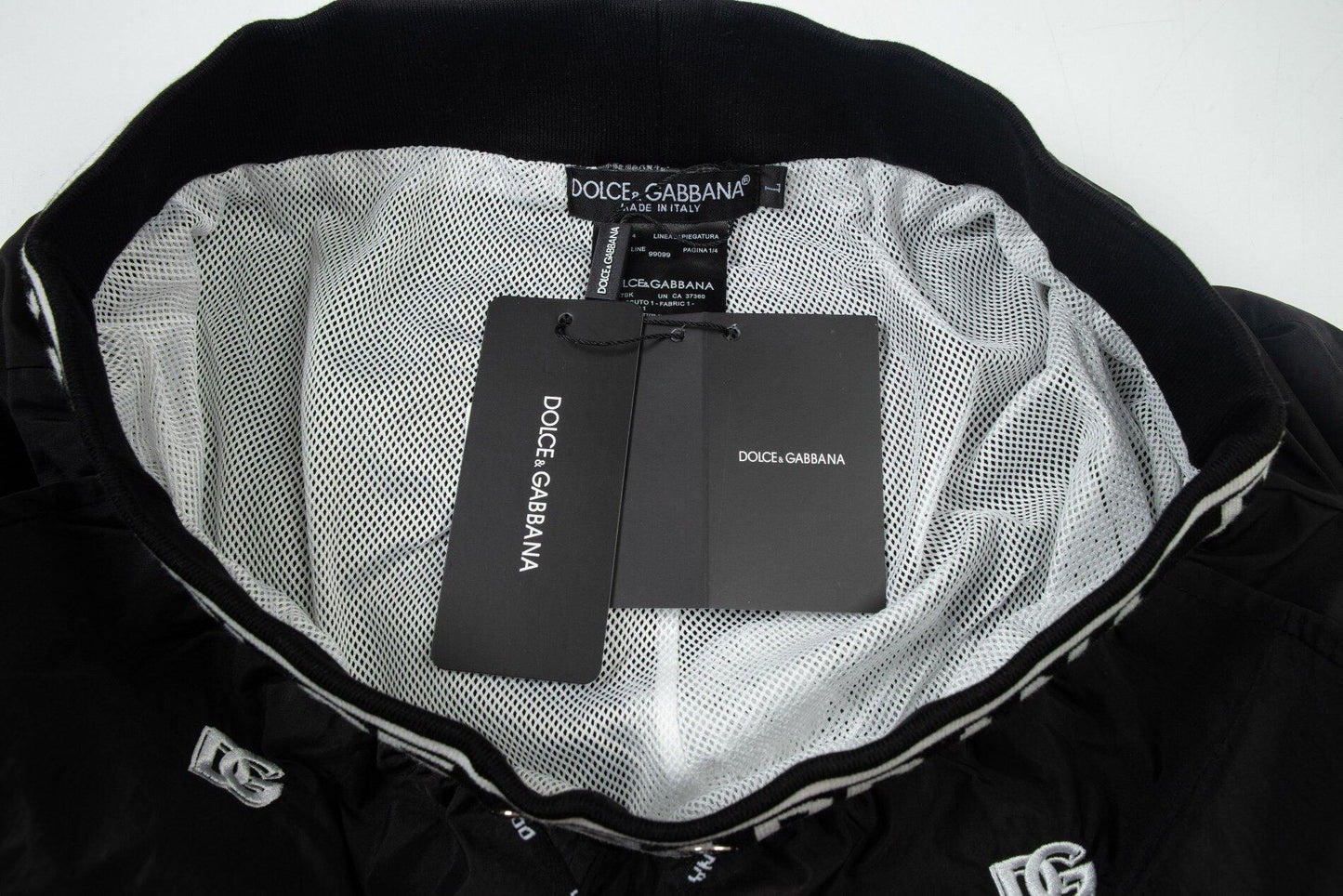 Dolce Gabbana Knit Basketball Shorts 'Black/White'