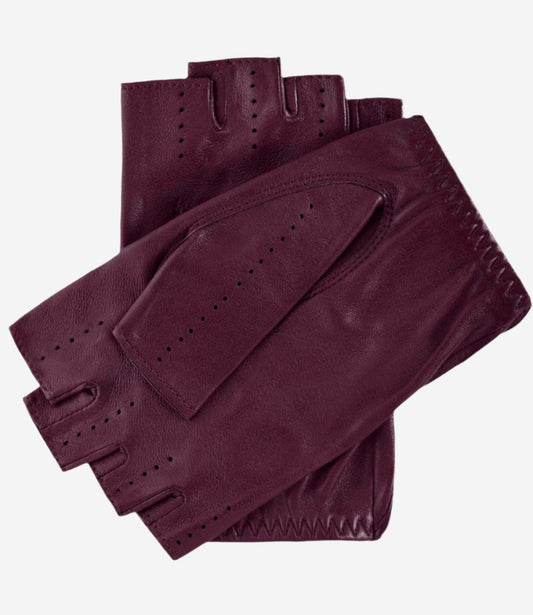 Rossana (xb) - Italian fingerless lambskin leather driving gloves — photo 2 of 8