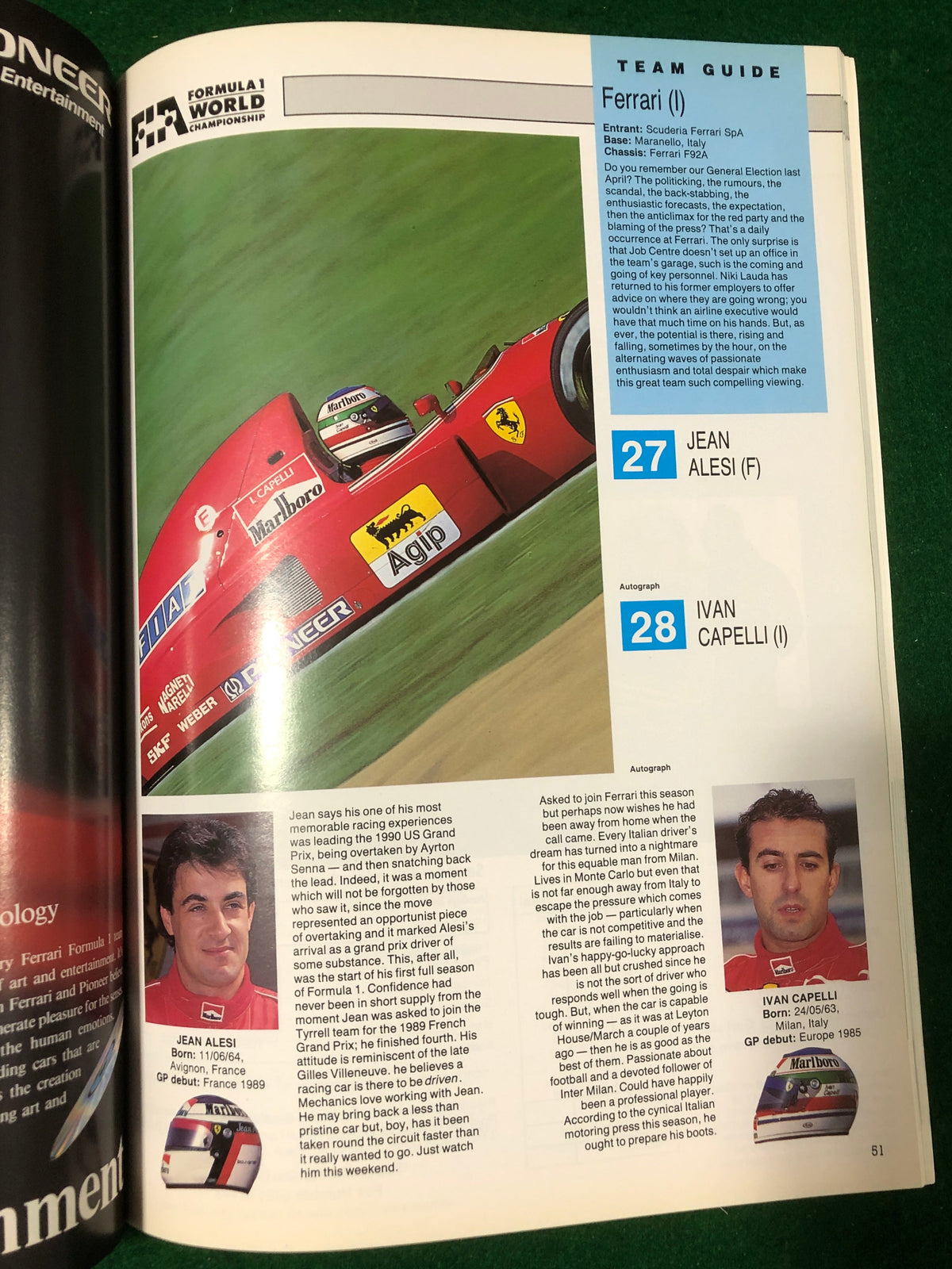 F1 1992 British Grand Prix Silverstone Program