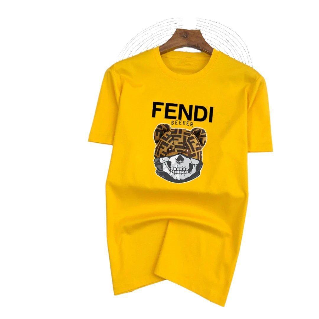 Fendi T-Shirt Bear Hear without Collar 'Yellow'