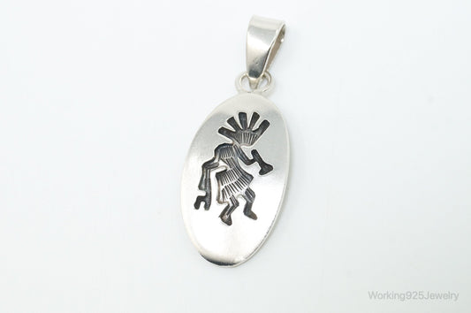 Vintage Mexico Dancing Kokopelli Southwestern Sterling Silver Pendant