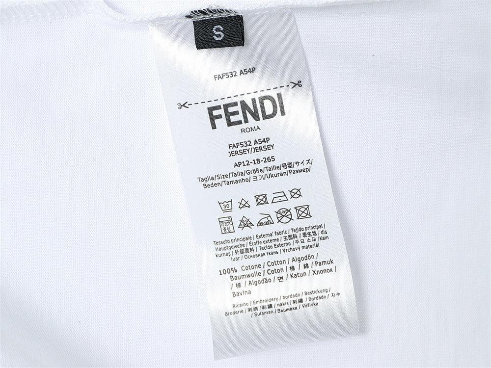 Fendi T-Shirt without Collar 'White'