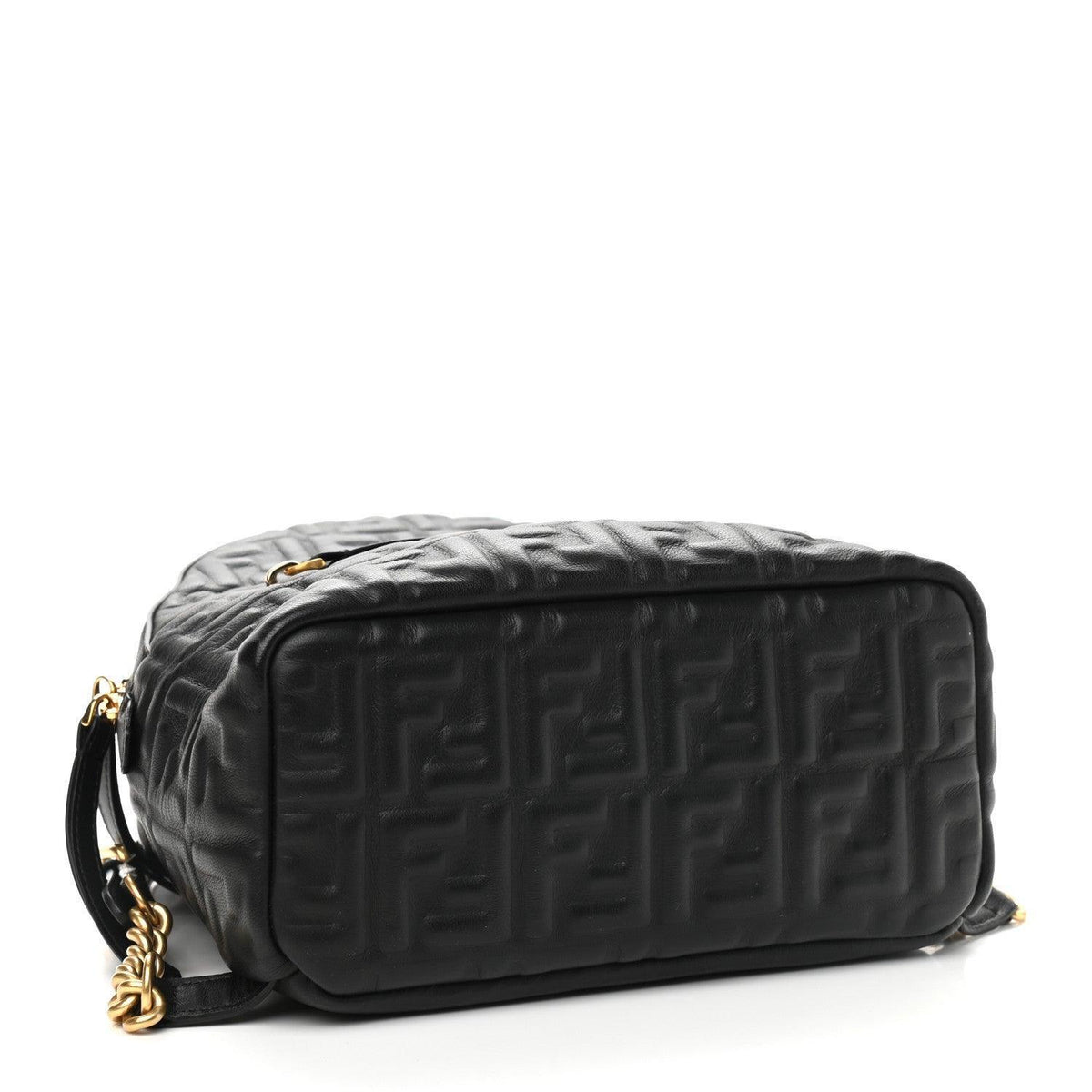Fendi Nappa FF 1974 Embossed Mini Backpack Black