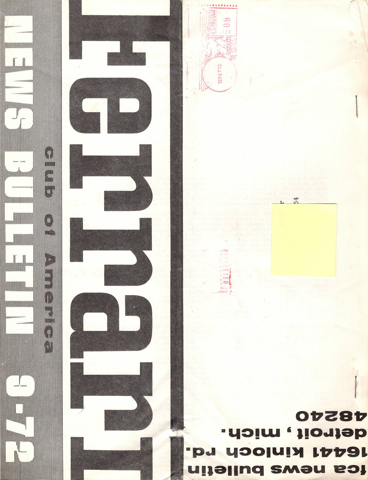 FCA News Bulletin 1972 - 9