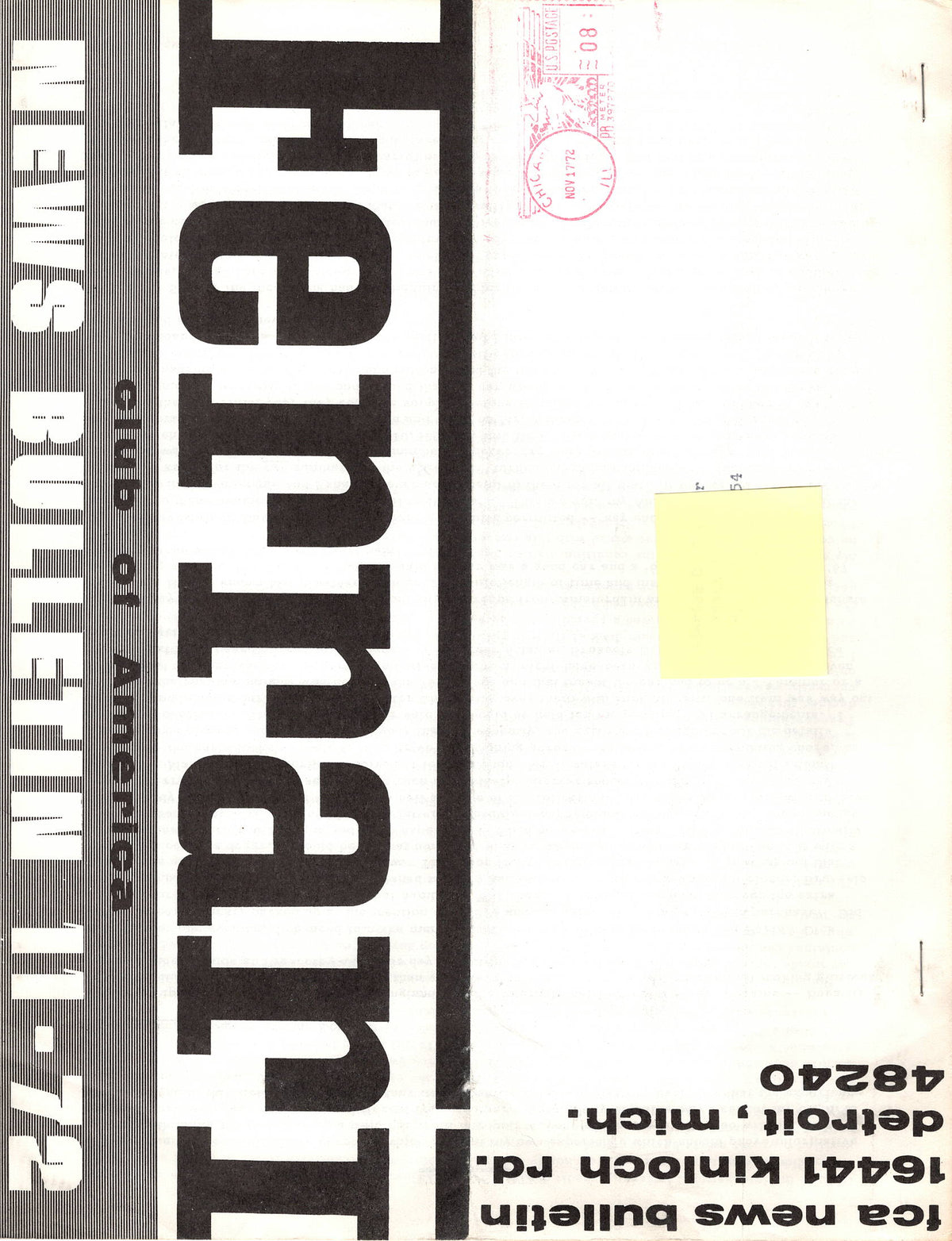FCA News Bulletin 1972 - 11