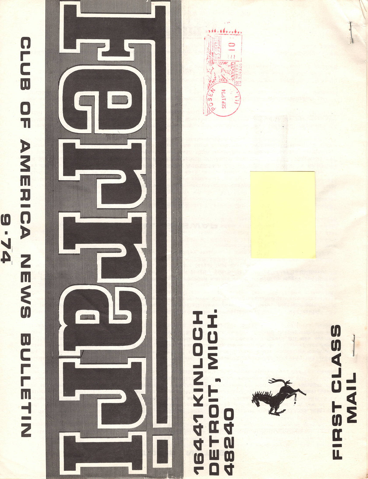 FCA News Bulletin 1974 - 9