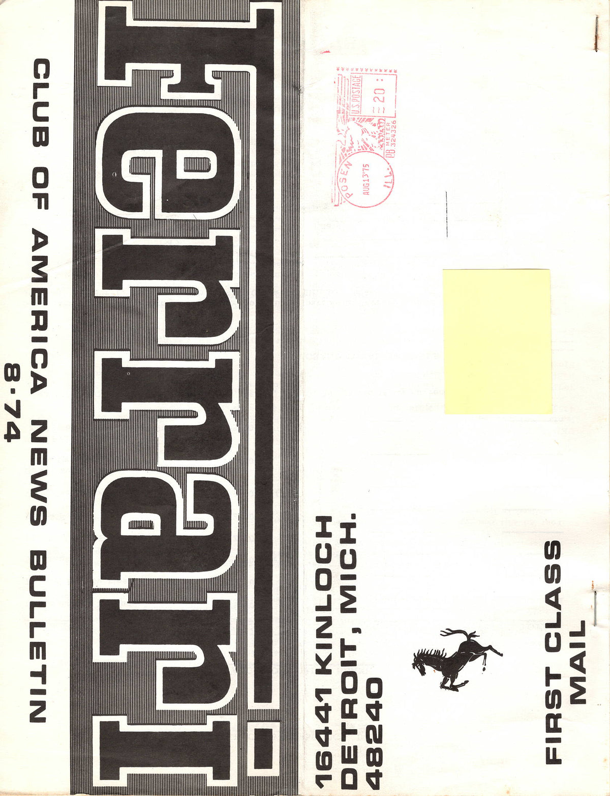 FCA News Bulletin 1975 - 8