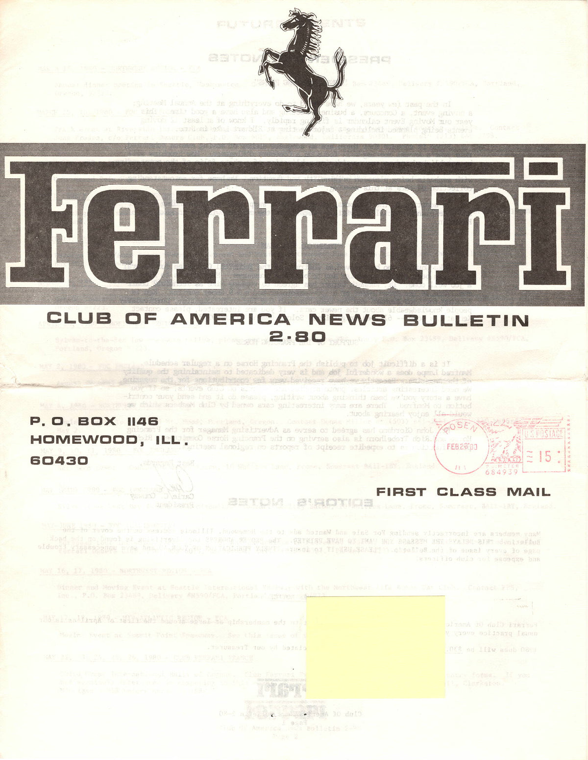 FCA News Bulletin 1980 - 2