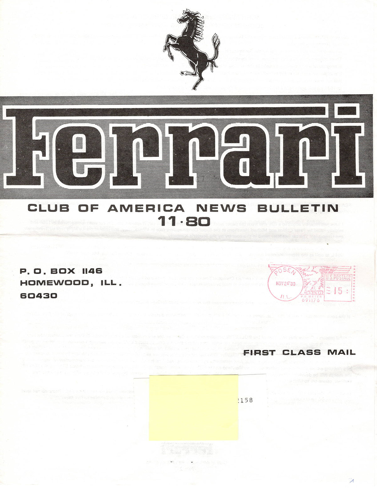FCA News Bulletin 1980 - 11