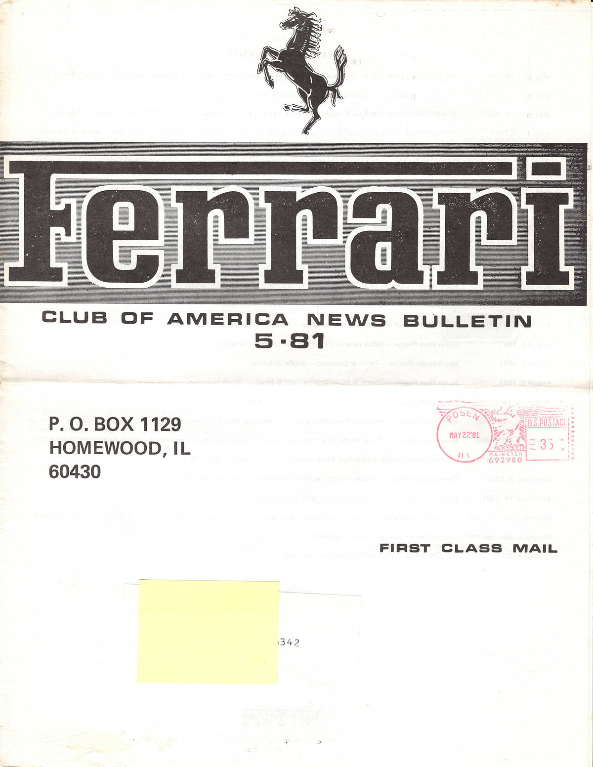 FCA News Bulletin 1981 - 5