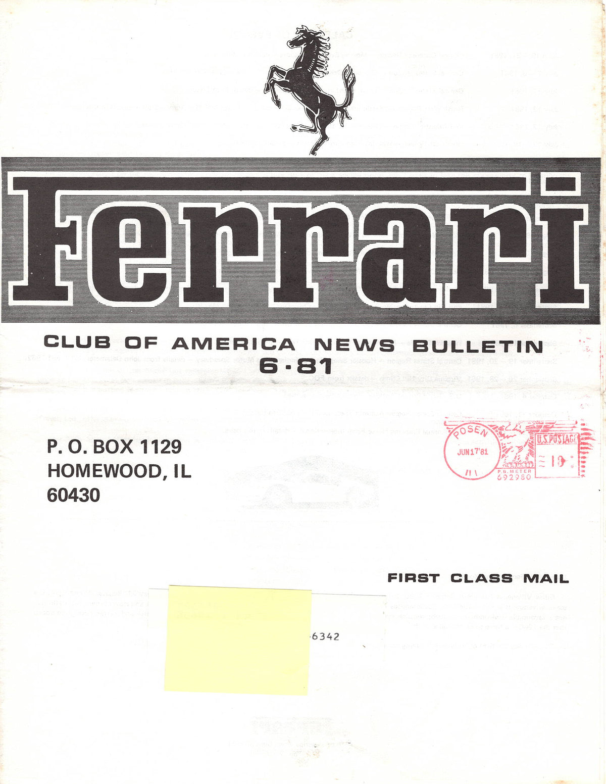 FCA News Bulletin 1981 - 6