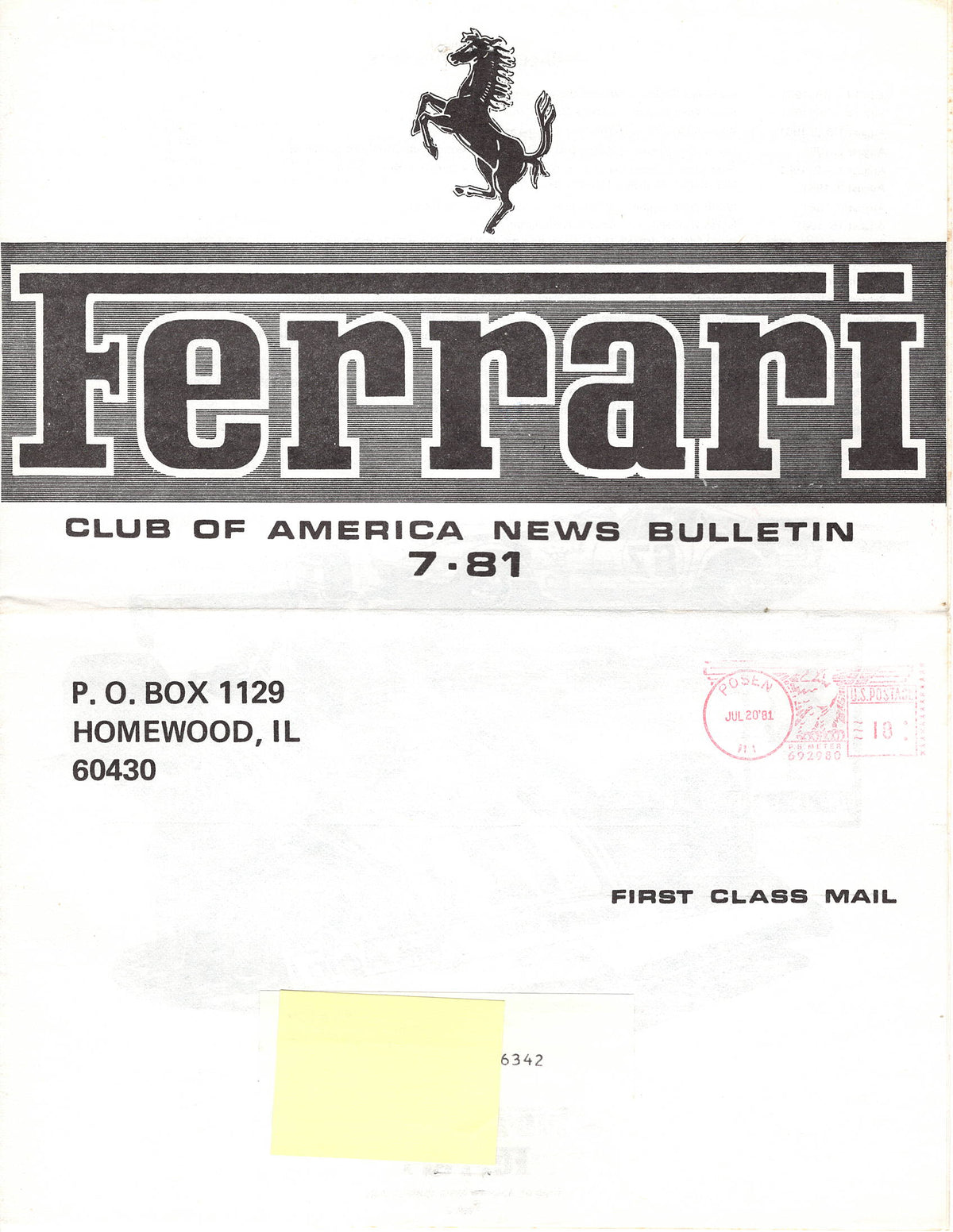FCA News Bulletin 1981 - 7