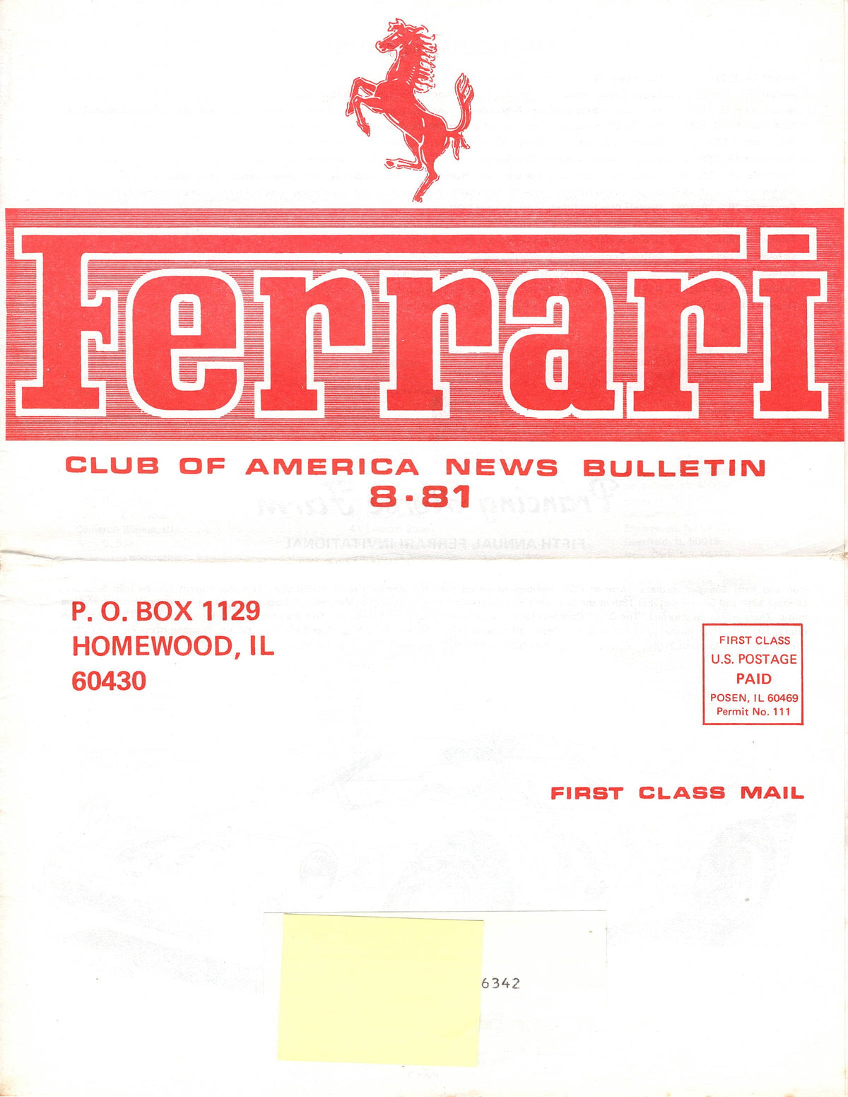 FCA News Bulletin 1981 - 8