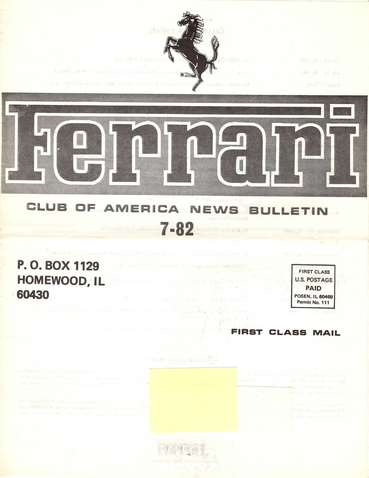 FCA News Bulletin 1982 - 7