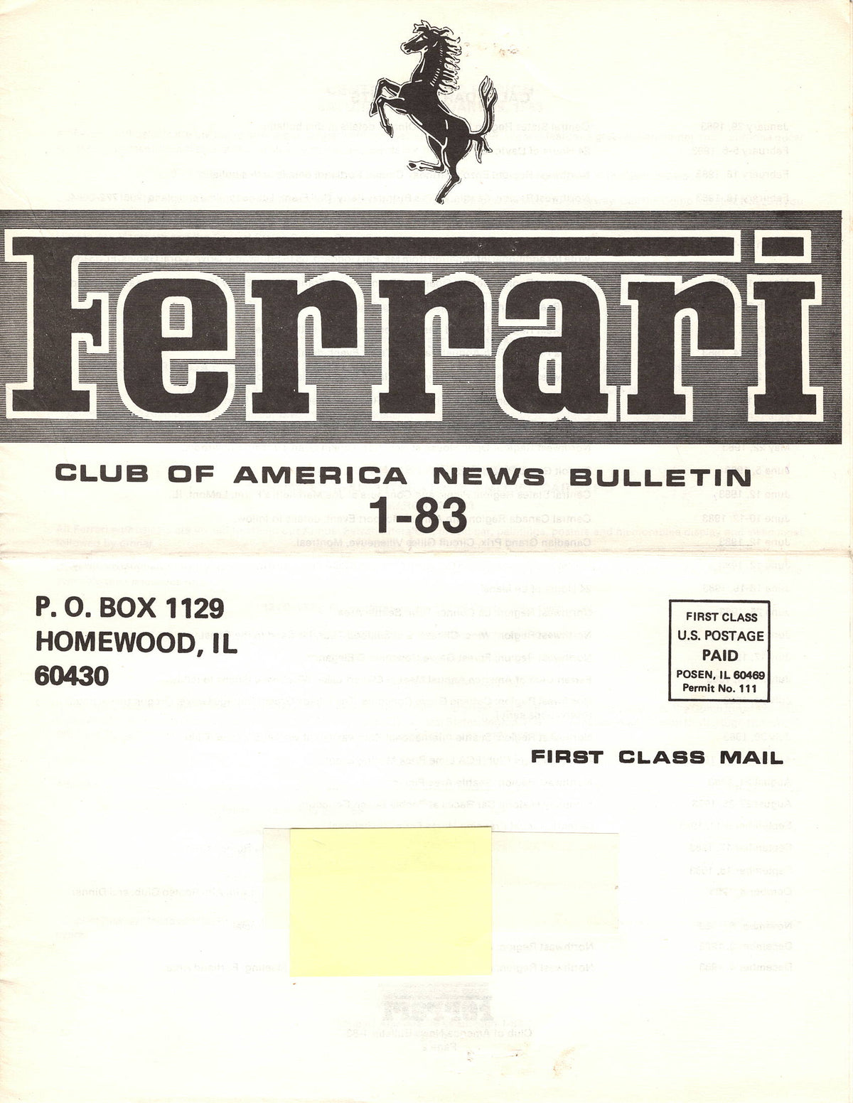FCA News Bulletin 1983 - 1