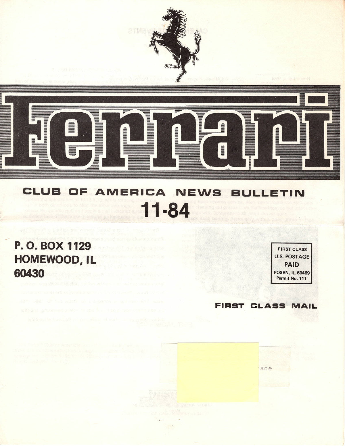 FCA News Bulletin 1984 - 11