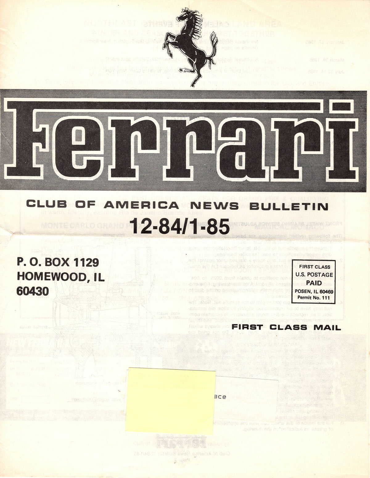 FCA News Bulletin 1985 - 1
