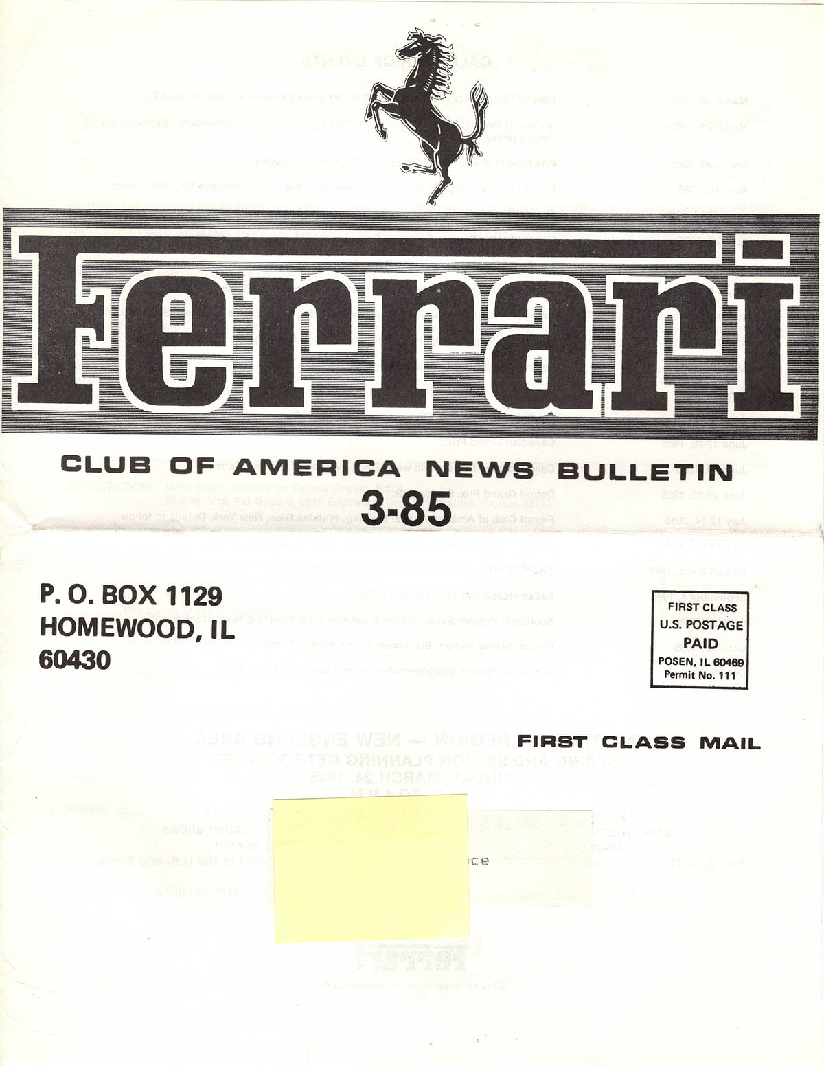 FCA News Bulletin 1985 - 3