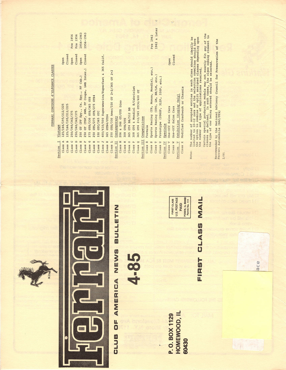 FCA News Bulletin 1985 - 4