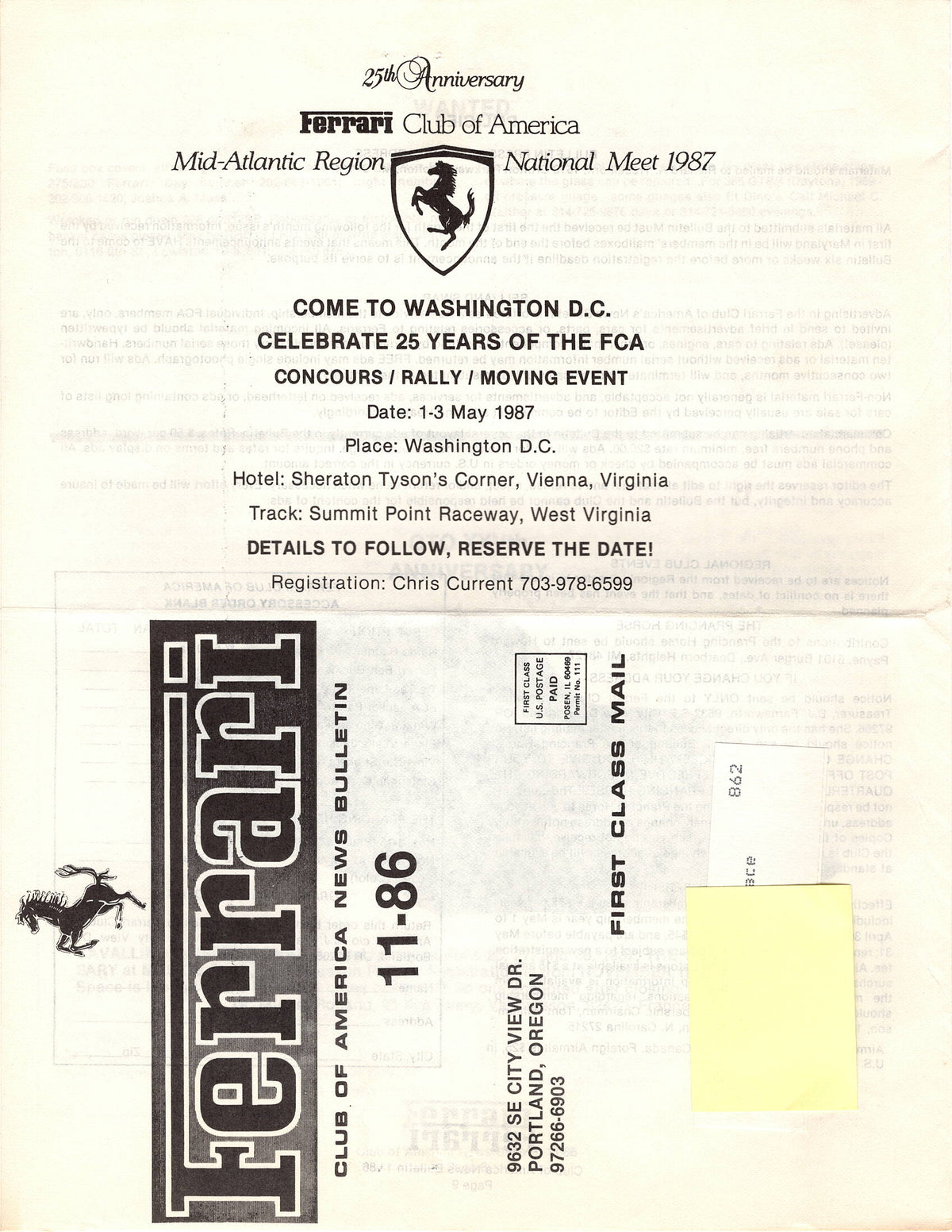 FCA News Bulletin 1986 - 11