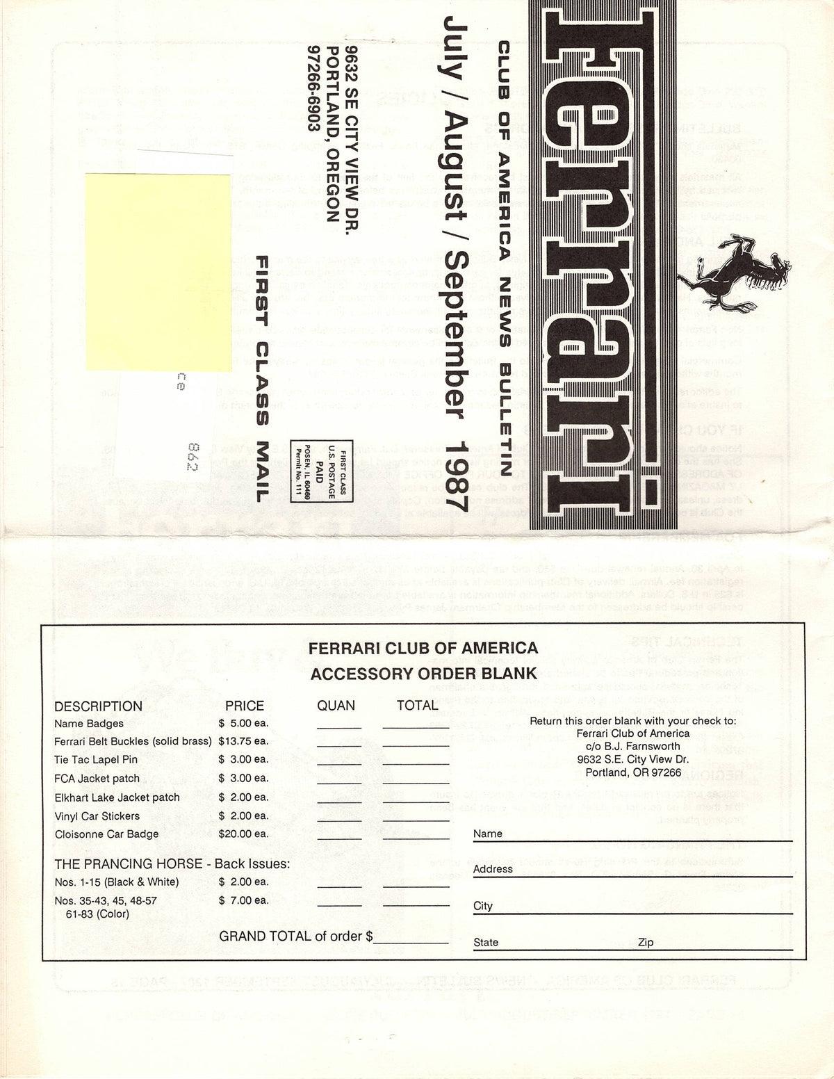 FCA News Bulletin 1987 - 9