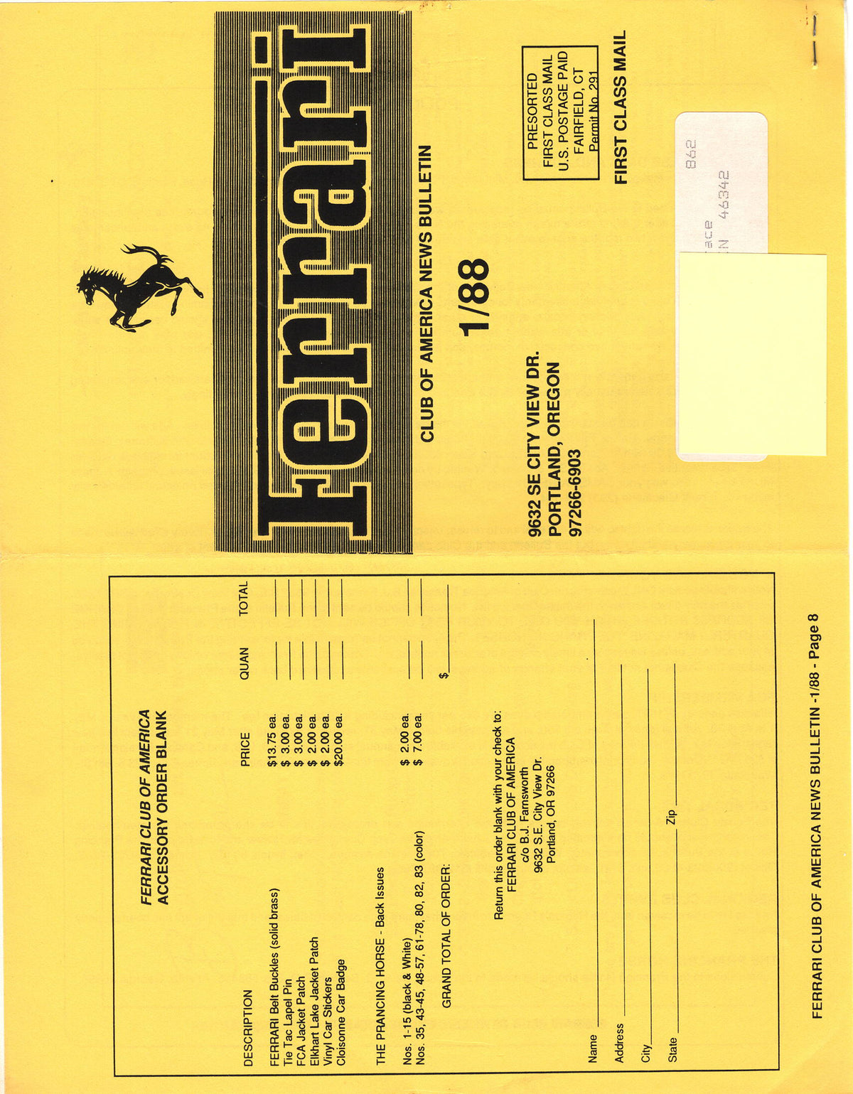 FCA News Bulletin 1988 - 1