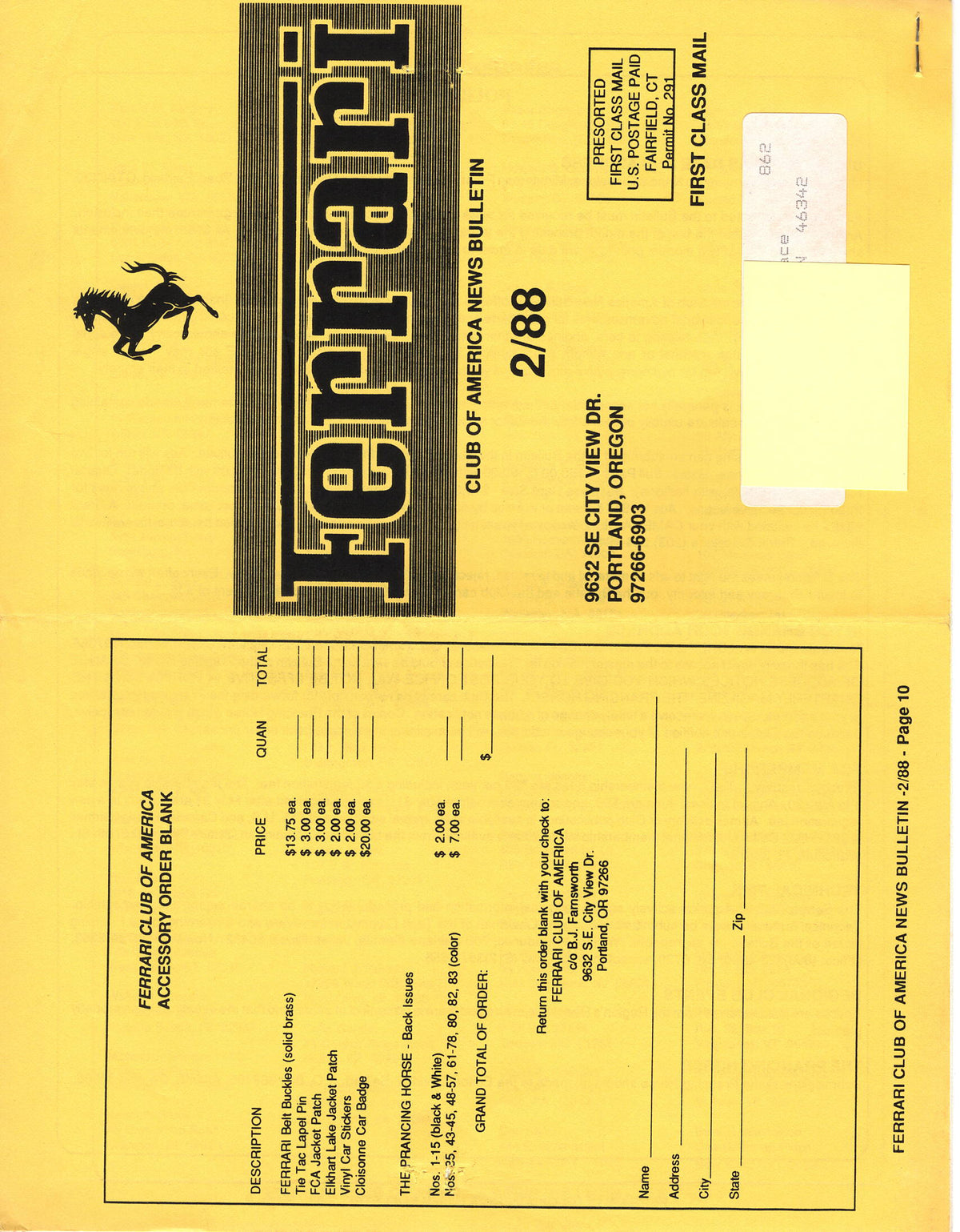 FCA News Bulletin 1988 - 2