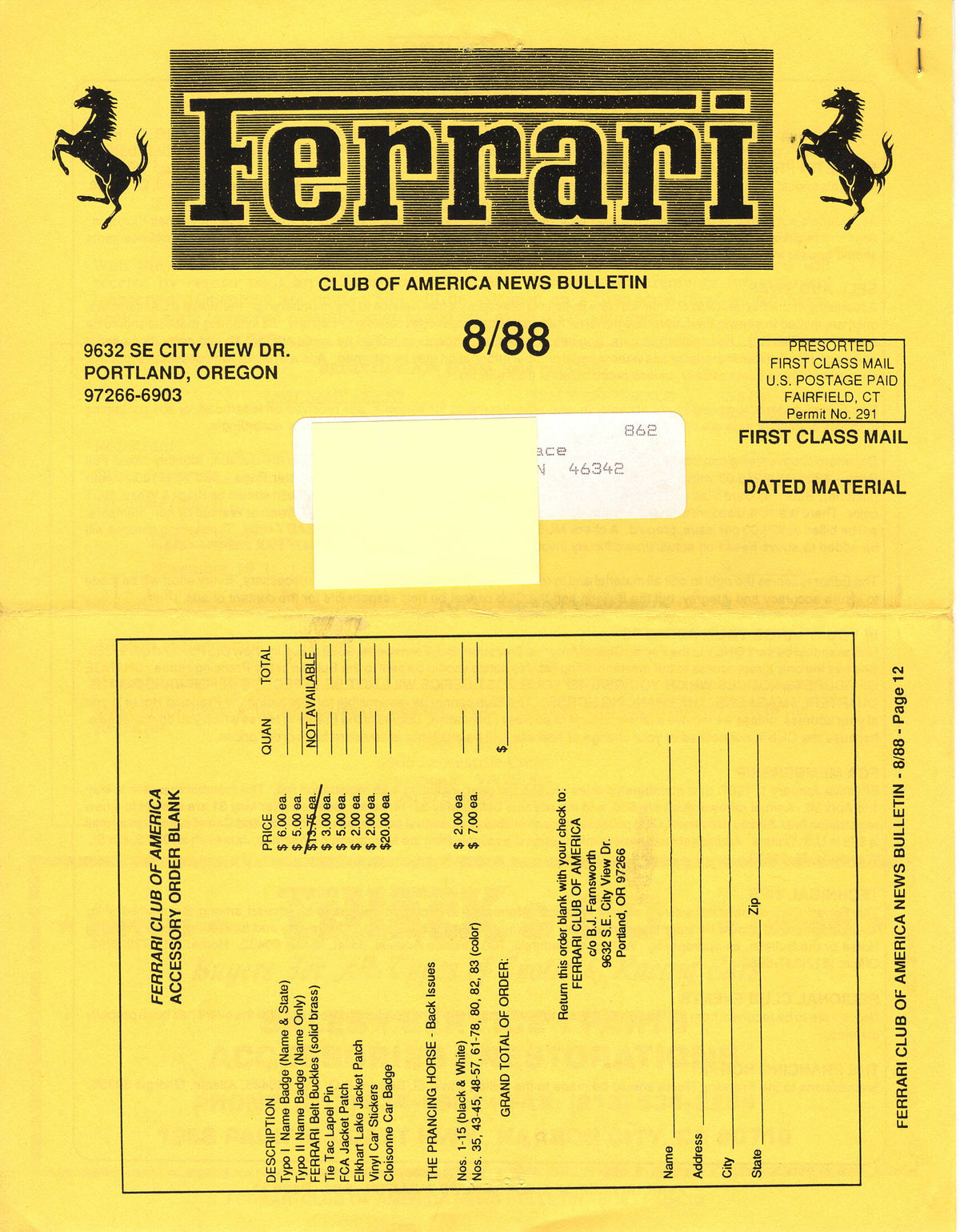 FCA News Bulletin 1988 - 8
