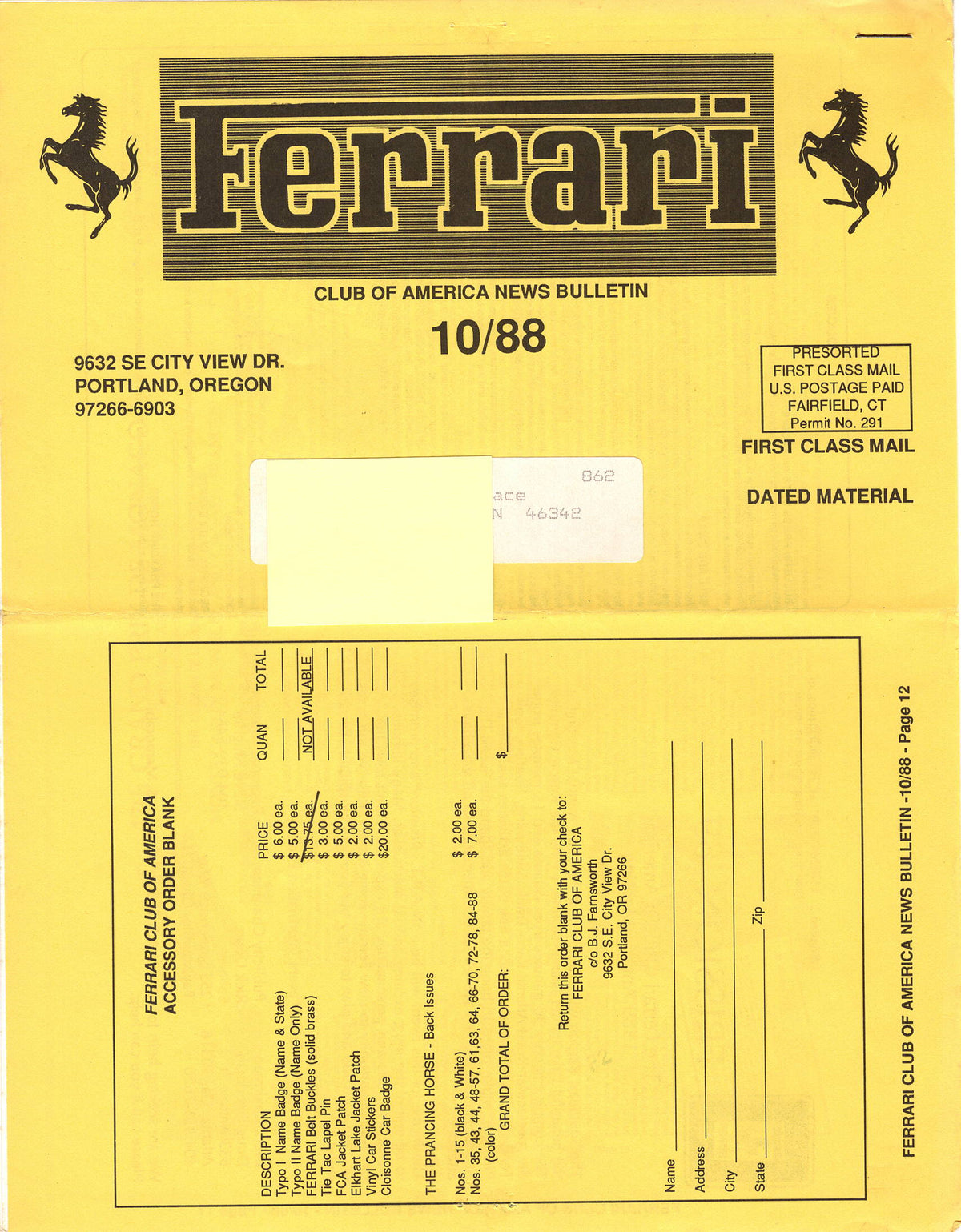 FCA News Bulletin 1988 - 10
