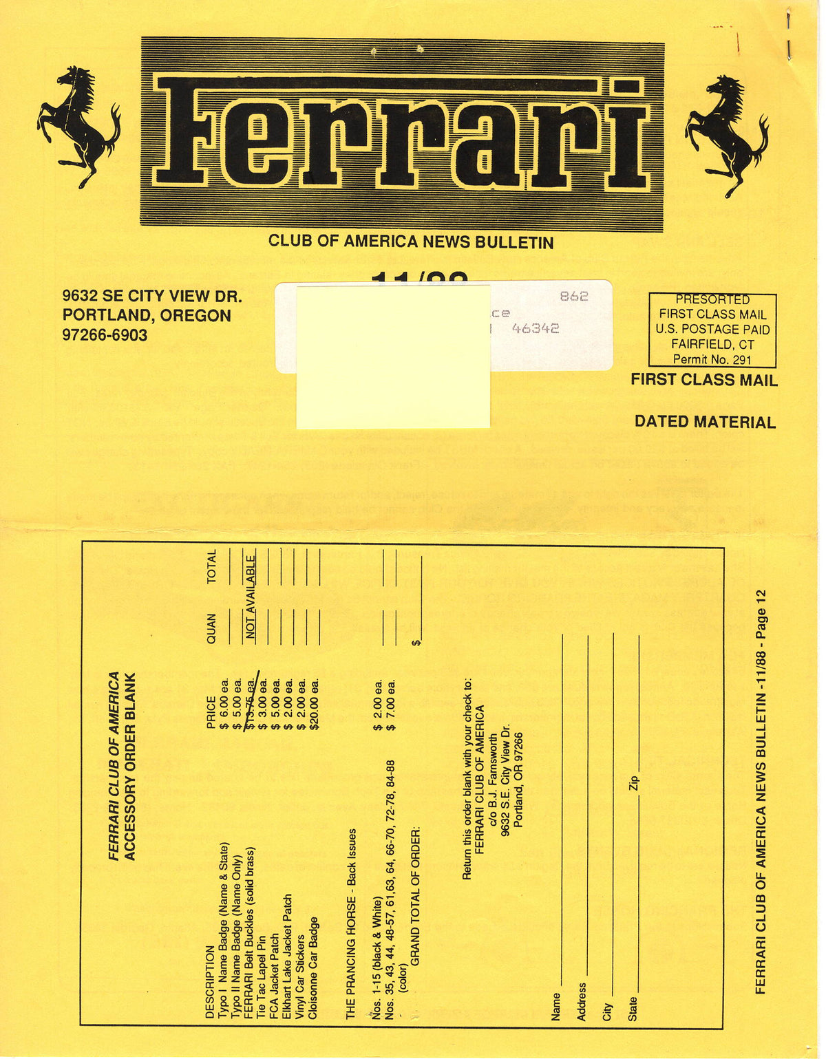 FCA News Bulletin 1988 - 11