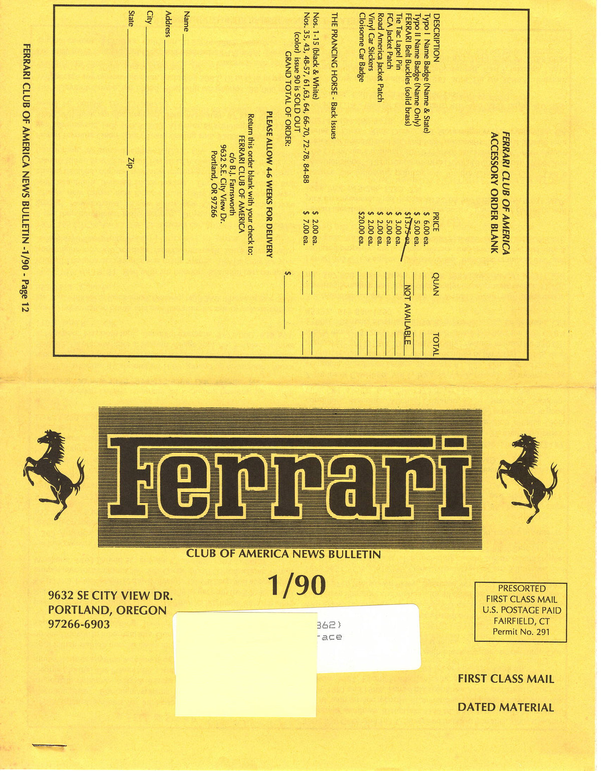 FCA News Bulletin 1990 - 1