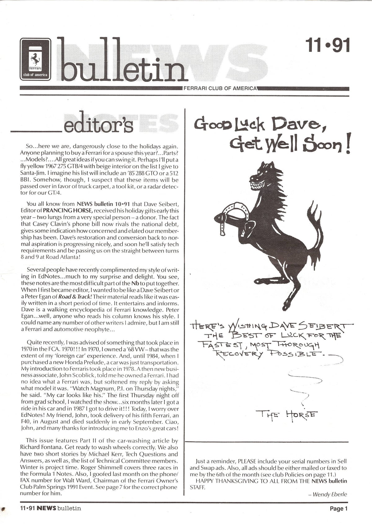 FCA News Bulletin 1991 - 11