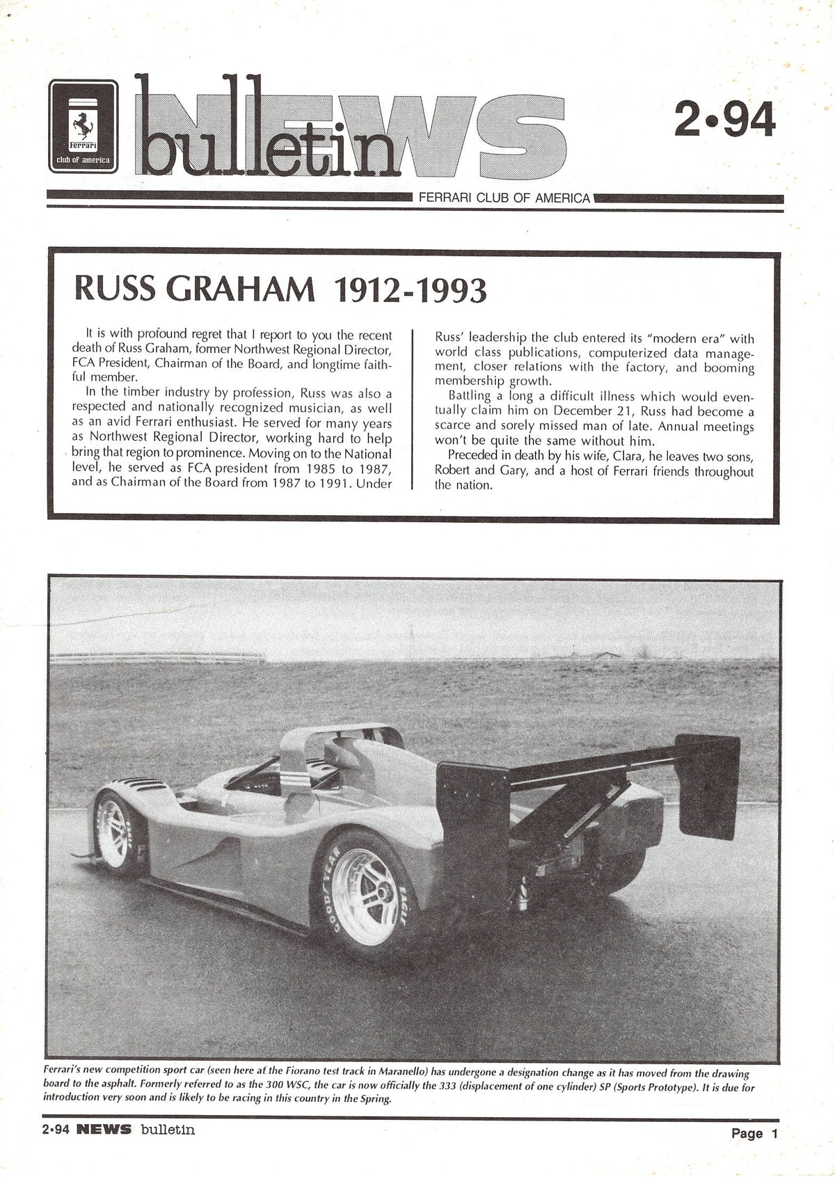 FCA News Bulletin 1994 - 2