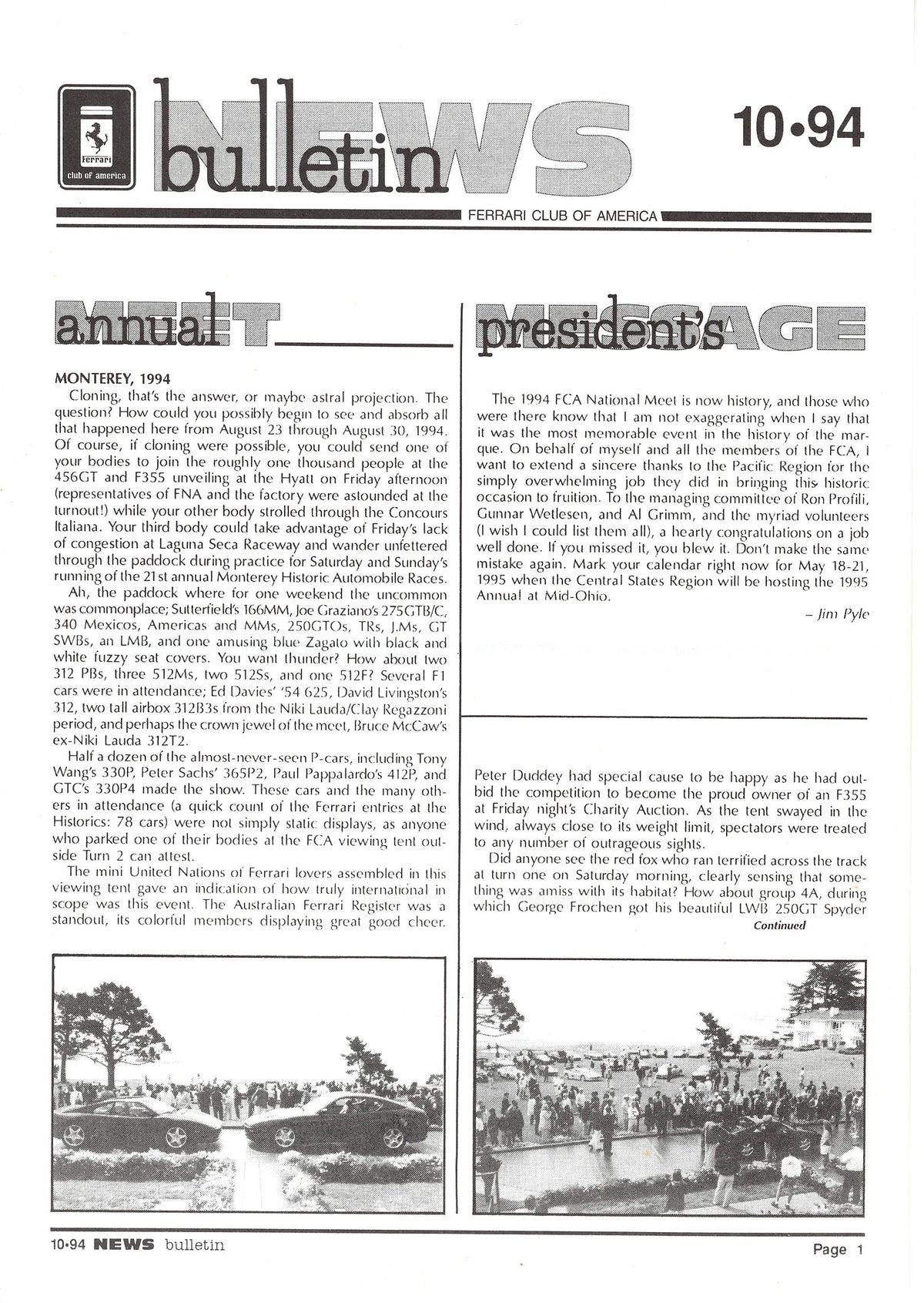 FCA News Bulletin 1994 - 10