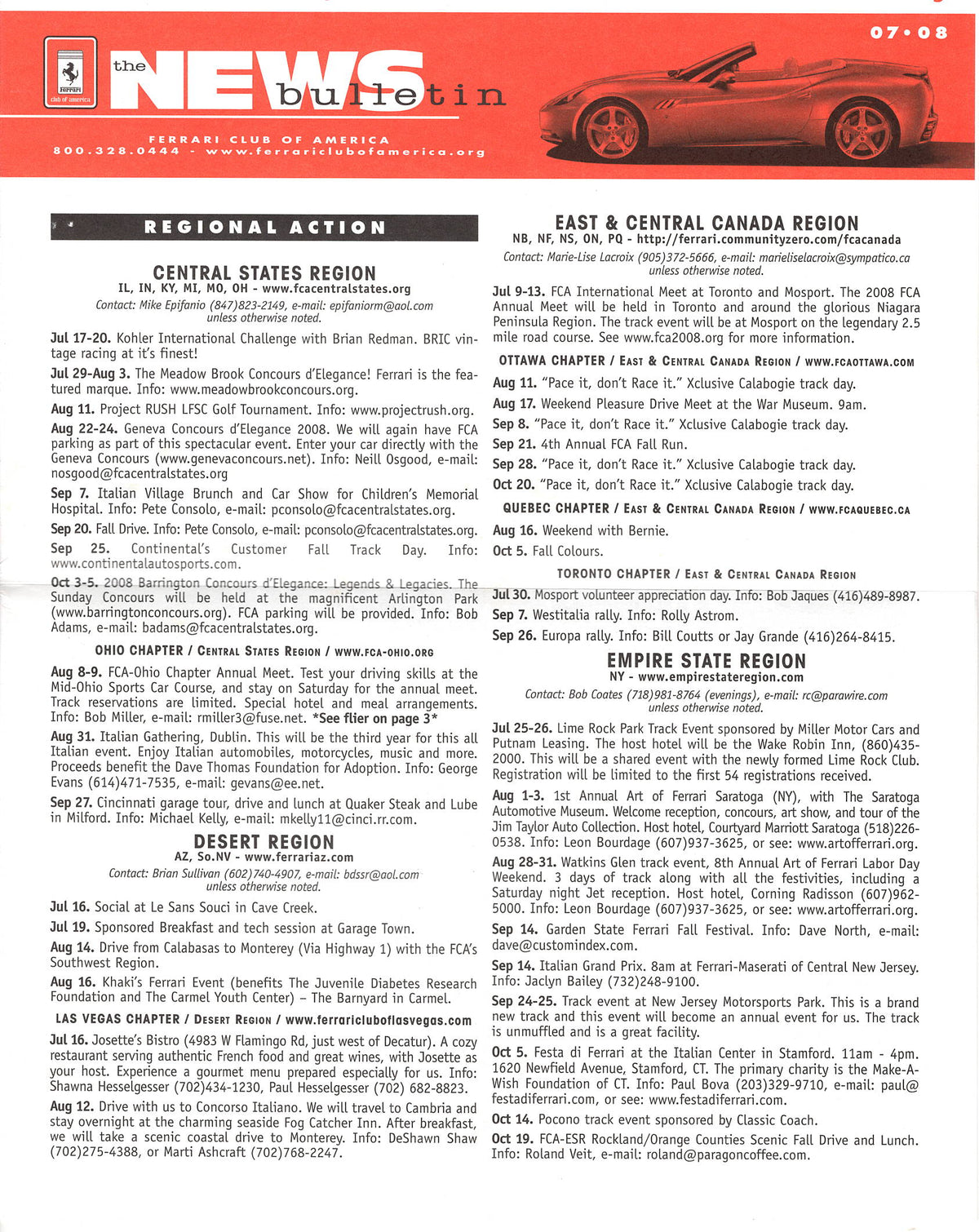 FCA News Bulletin 2008 - 7