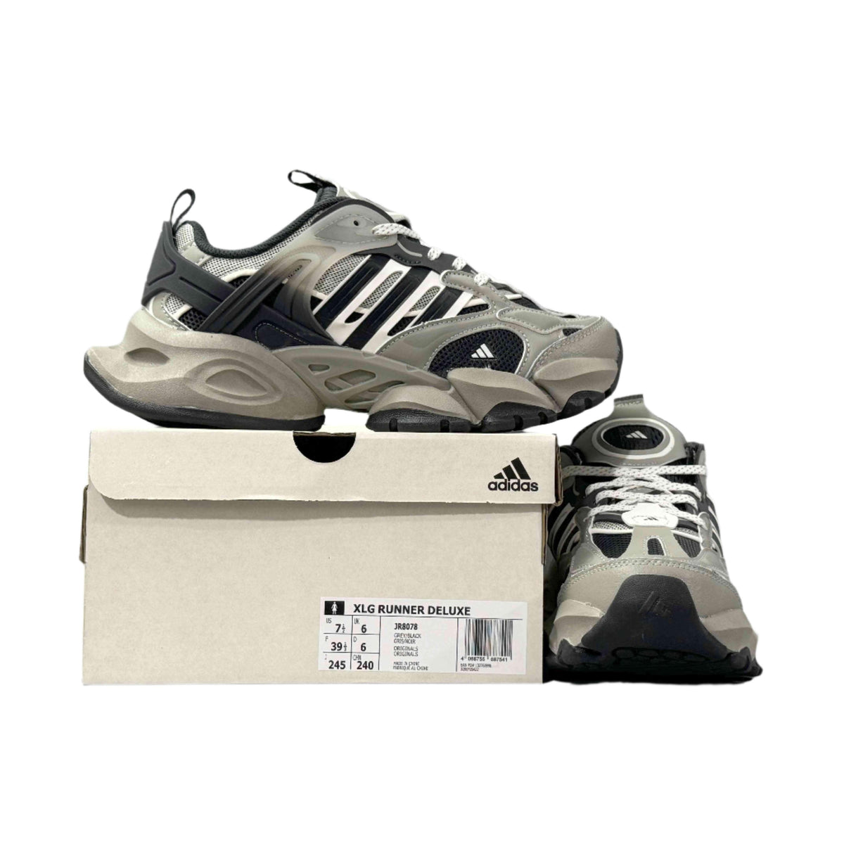 Adidas XLG Runner Deluxe 'Ash/Carbon Black' - Men's Lifestyle Sneakers