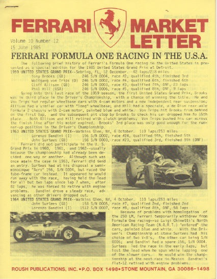 Ferrari Market Letter Vol. 10 N.12