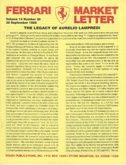 Ferrari Market Letter Vol. 14 N.20