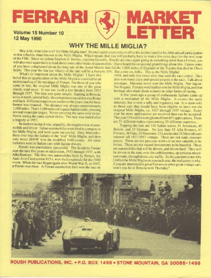 Ferrari Market Letter Vol. 15 N.10
