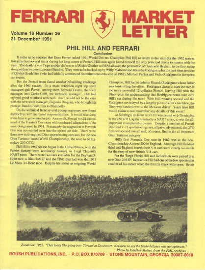 Ferrari Market Letter Vol. 16 N.26