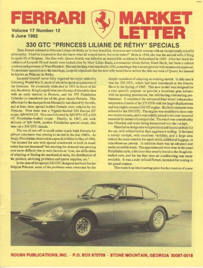 Ferrari Market Letter Vol. 17 N.12