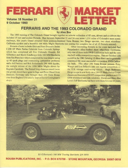Ferrari Market Letter Vol. 18 N.21