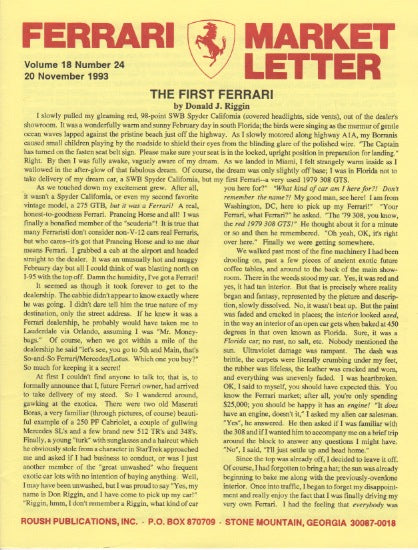 Ferrari Market Letter Vol. 18 N.24