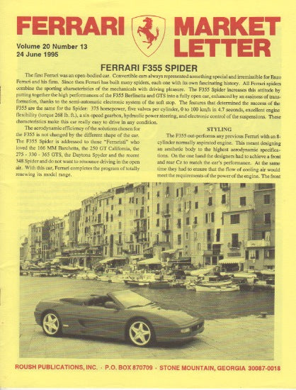 Ferrari Market Letter Vol. 20 N.13