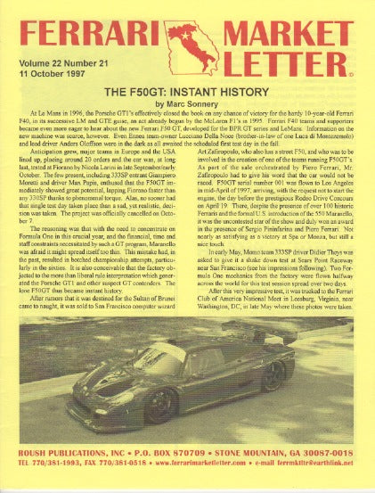 Ferrari Market Letter Vol. 22 N.21