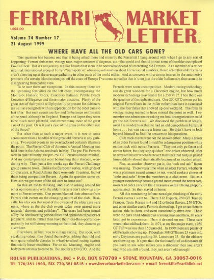 Ferrari Market Letter Vol. 24 N.17